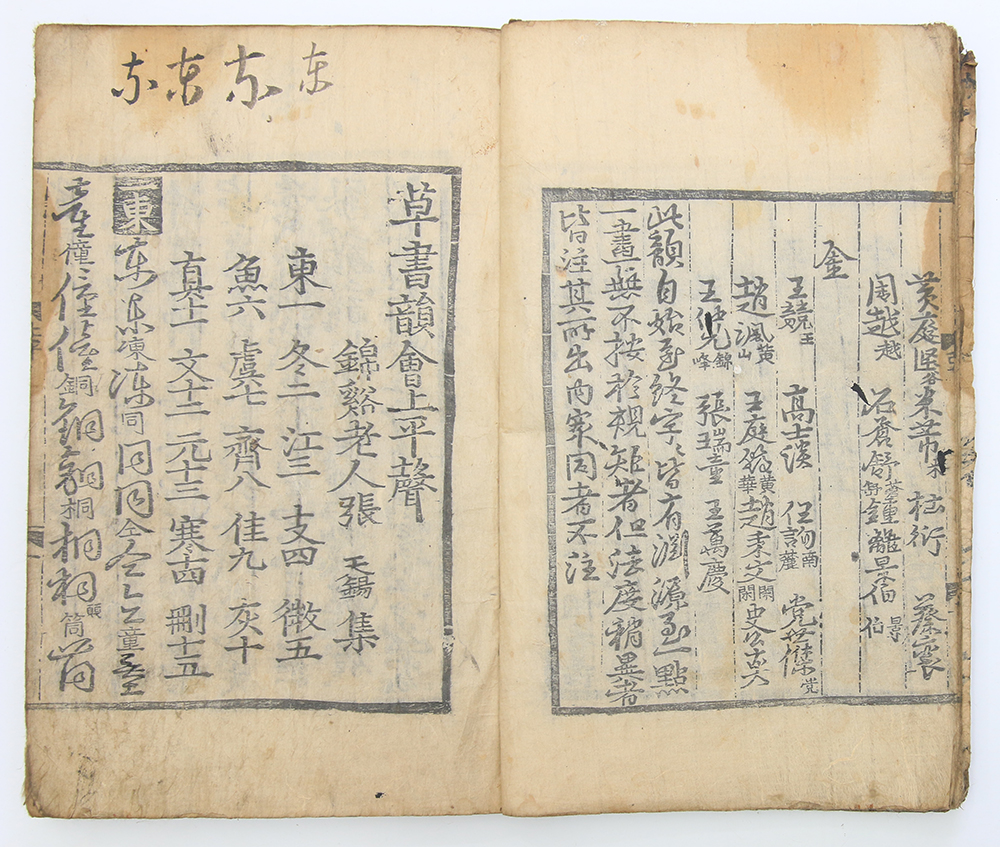 서법가 장천석이 펴낸 초서 자전(字典) 조선시대 목판본 [초서운회(草書韻會)] 1책(單)